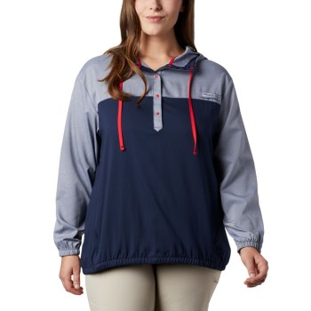 Columbia Tamiami Plus Size, Sudaderas Con Capucha Azul Marino Rojos Para Mujer | 314509-SZT